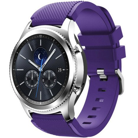 Curea ceas Smartwatch Samsung Galaxy Watch 46mm, Samsung Watch Gear S3, iUni 22 mm Silicon Purple