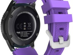 Curea ceas Smartwatch Samsung Galaxy Watch 46mm, Samsung Watch Gear S3, iUni 22 mm Silicon Purple